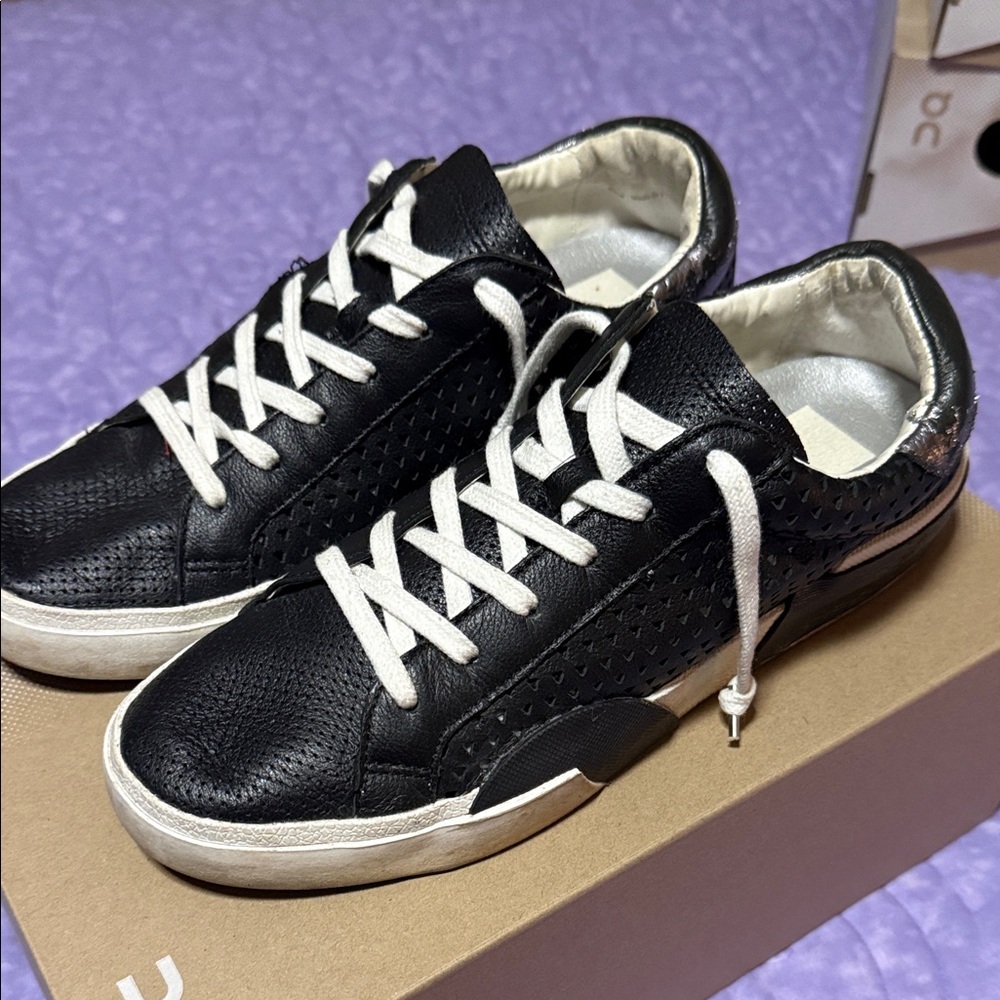 Dolce Vita Black Sneakers with White Accents